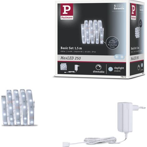 Kit base di strisce a LED Paulmann 79872 con spina 24 V 1.5 m bianco luce diurna 1 kit (1/5)
