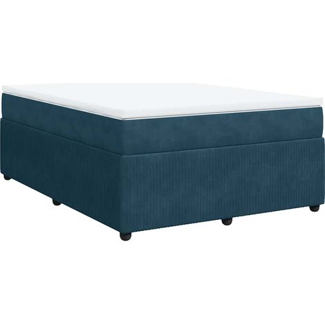 Maison Exclusive - Cama box spring con colchón terciopelo azul os (1/5)