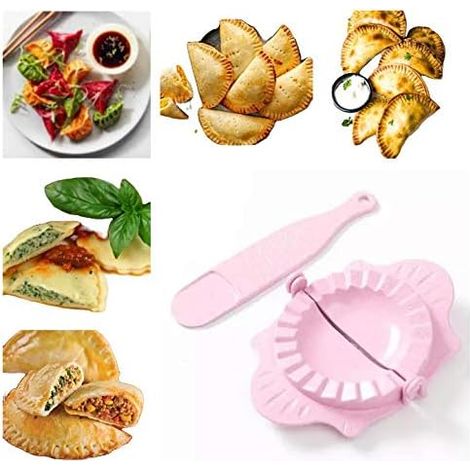 Moule À Raviolis - Presse À Pâte Pour Dumplings Empanadas Et Pierogi - En Acier Inoxydable - Lot De 2 Pièces (1/5)