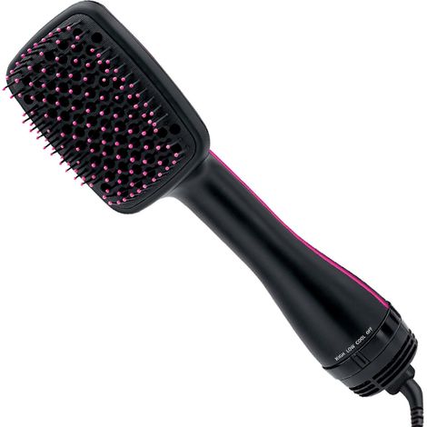 Brosse de massage séchoir et coiffeur tout-en-un, noire (1/5)