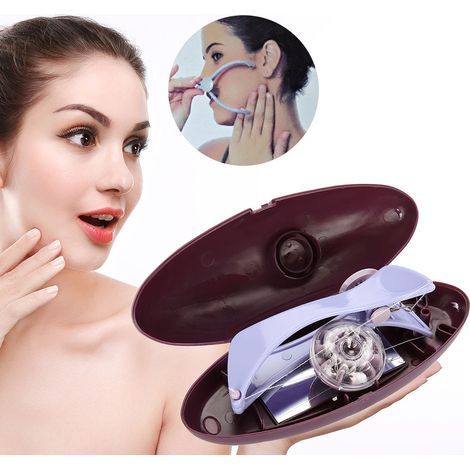 Appareil d'épilation du visage/appareil de lifting par fils tenseurs/outil d'épilation, comprenant 10 fils de coton (emballage étui à lunettes). (1/5)