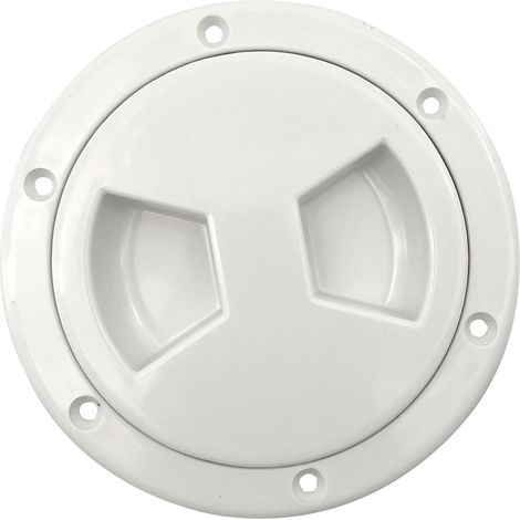 MegaHaustechnik-1-Disque de pont noir et blanc de 10 cm, couvercle de trou d'accès pour yacht, couvercle en plastique pour trou d'inspection de yacht, couvercle de trappe, accessoires nautiques pour y (1/4)