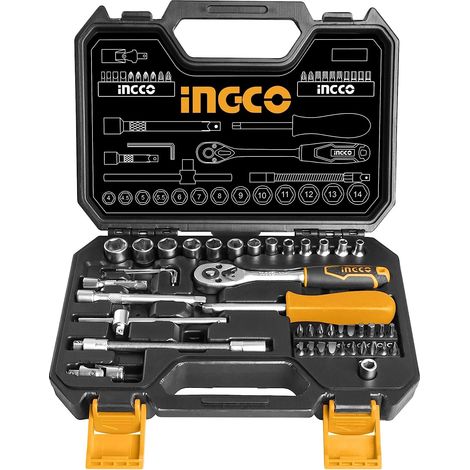 VALIGETTA BUSSOLE SET 45 PZ DA 1/4 - HKTS14451 INGCO (1/5)