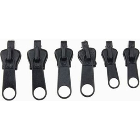 Fermeture Eclair Fabriqué, 6 Pièces Curseur Fermeture Eclair Clipsable Kit Réparation Fermeture éclair Curseur Fermeture Eclair pour Vestes, Manteaux, Valises (1/4)