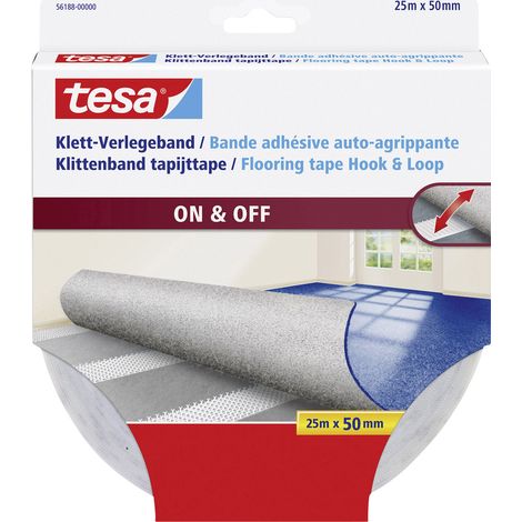 tesa  Klett-Verlegeband zum Aufkleben  (L x B) 25 m x 50 mm Weiß 1 St. (1/2)