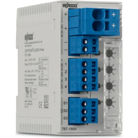 Wago 787-1664/0106-0000 Disjoncteur électronique Classic Power 24V 24A