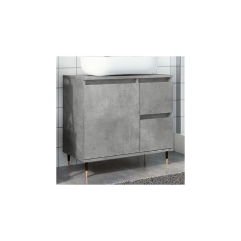 Armoire de salle de bain gris béton 65x33x60