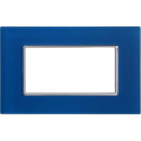 Trade Shop - PLACCA CRISTAL 3M 4M 6M BLU CAPRIES EFFETTO VETRO COMPATIBILE MIT AXOLUTE BTICINO -