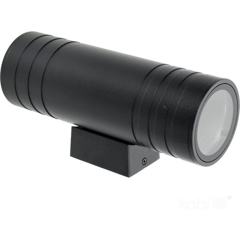 Lámpara de pared para jardín 2xGU10 IP54 negra (1/5)