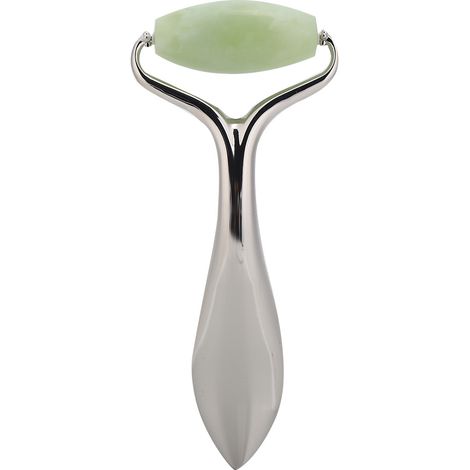 Rouleau de massage visage en jadéite Hsiuyen, instrument anti-rides raffermissant peau, minceur visage, soin liftant. (1/5)