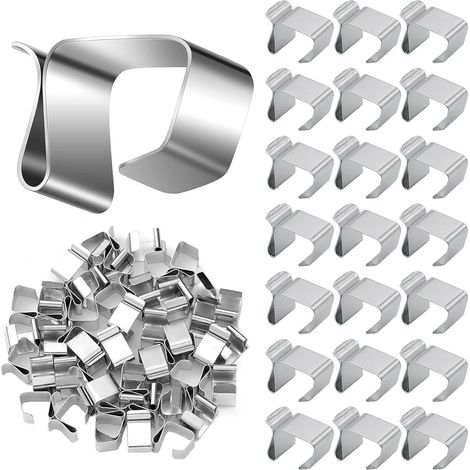 Set da 120 pezzi di ganci per lucernari, clip per luci decorative da esterno, ganci in metallo per lucernari (1/4)