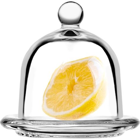 Boîte à Citrons avec Couvercle et Assiette en Verre pour une Conservation Fraîche des Fruits et Légumes, Idéale pour Tomates, Échalotes et Oignons (1/5)