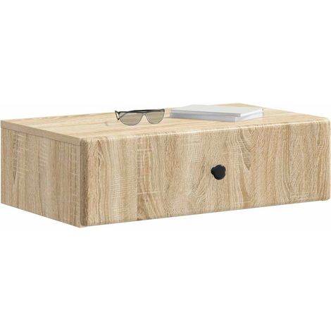 Maison Exclusive - Tavolino da Parete Laterale Rovere Sonoma 59 x 34,5 x 17 cm