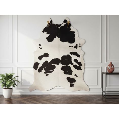 BOBOCHIC - Tapis effet peau de bête PERLE motif vache