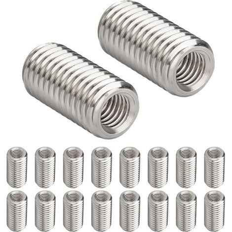 Inserti filettati di riduzione M8/M4, confezione da 20 pezzi in acciaio, lunghezza 10 mm, per riparazione e adattamento filettature.