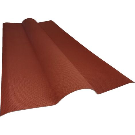 Colmo bituminoso per tetto ondulato L 1 m / l 44 cm Rosso, E: 0,1 cm, l: 44 cm, L: 1 m