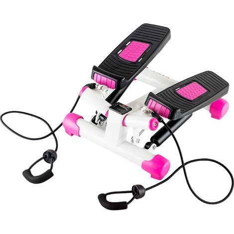 Stepper giratorio con cuerdas, rosa: equipo de ejercicio compacto (1/5)