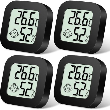Thermomètre Hygrometre Intérieur, Mini Thermomètre Hygromètre Digital à Haute Précision, Moniteur de Température et Humidimètre Indicateur du Niveau (1/5)