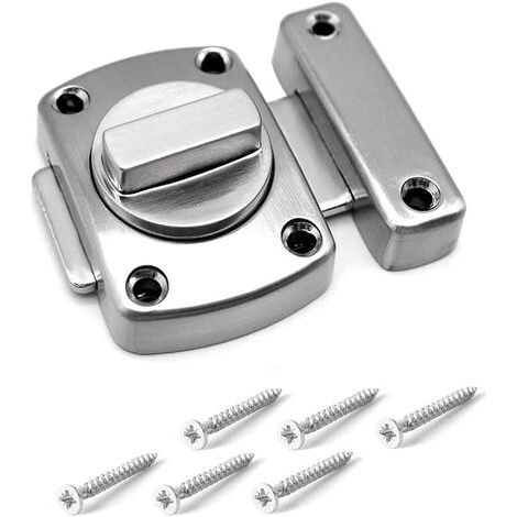 Rotating Latch/Door Latch/Lock Latch/Garden Door Latch/Stainless Steel Brushed Finish/Applicable to Various Doors-Silver (1/5)