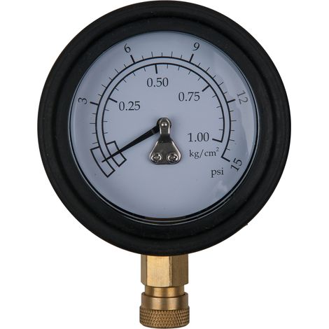 KS Tools - Manomètre Ø 75,0 mm, 0 - 1 bar avec raccord rapide 1/4'' - 150.2327