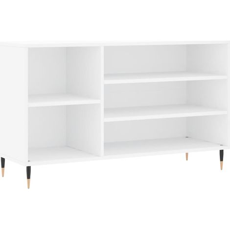 Maison Exclusive - Scarpiera Bianco Lucido 102x36x60 cm in Legno Multistrato