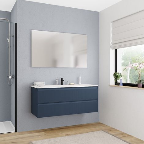 Ceramia Nuovo mobile da bagno 120 cm, certificato FSC, blu scuro (CERAMIA-3DB120)