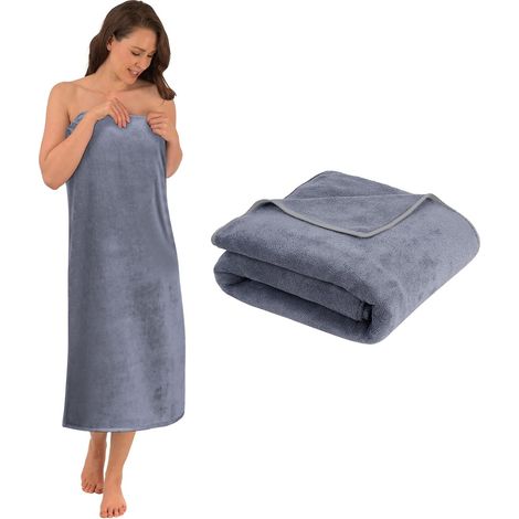 XXL Serviette de Bain Grande Taille, 200x100 cm Gris Foncé (1/5)