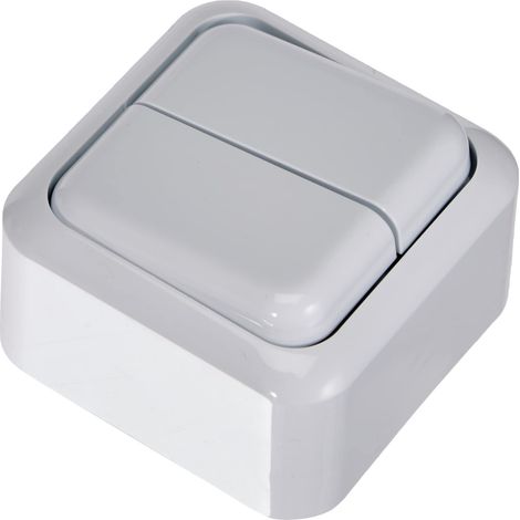 Unitec 42011L - Interruttore in serie da parete, singolo, standard, colore: bianco (1/4)