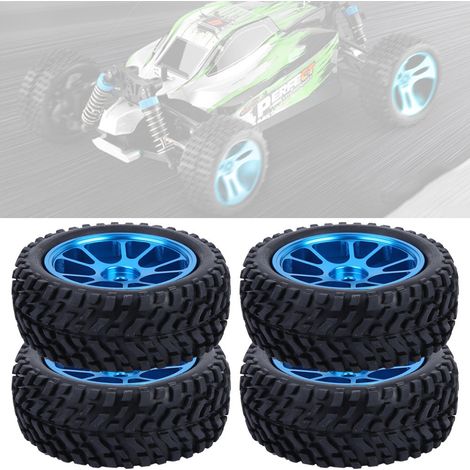 Pneu de rallye bleu en alliage de 75 mm pour voiture de course RC WL 1/18 A959 A979 A969 (1/5)