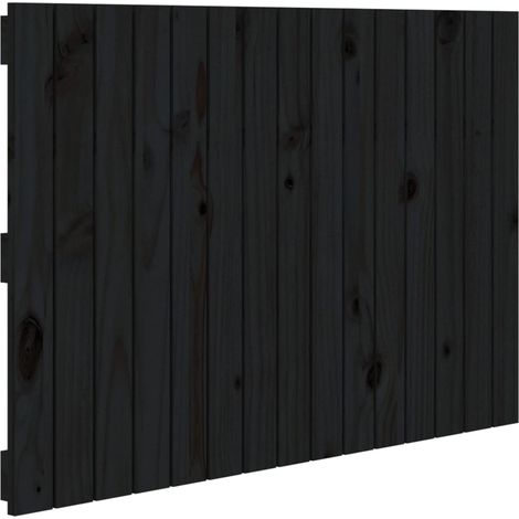 Accessorio per letto testiera pensile camera da letto 95,5 x 3 x 60 cm Legno massello nero TDL0202497