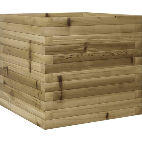 Jardinière Bac à fleurs 50x50x45,5 cm bois de pin imprégné (1/5)