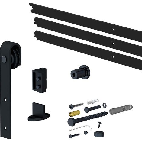 Système coulissant SLID'UP 240 Barn Door pour 1 porte de séparation - 3 rails de 1 m - 100 kg (1/5)
