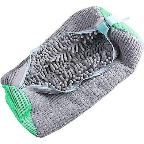 Sac de lavage de chaussures léger et portable, pochette de nettoyage de chaussures avec fermeture éclair lisse et résistante aux déchirures. (1/5)