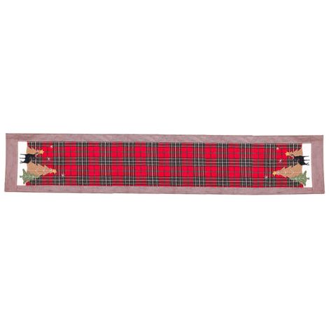 Chemin de table de Noël, drapeau de table à carreaux sur le thème de Noël P-NANOTEH (1/5)