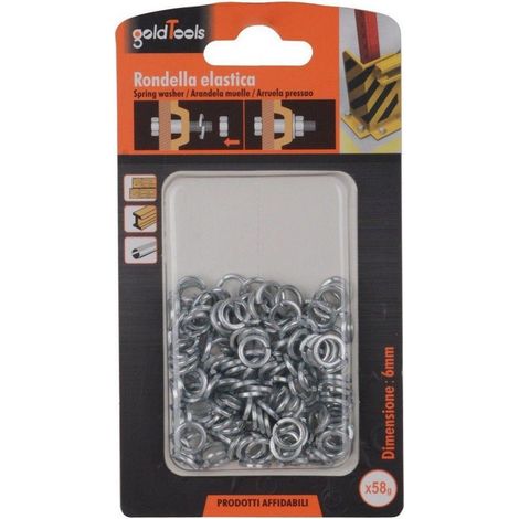 Kaela - Set Confezione 58 Gr. Rondelle Elastiche In Acciaio Rondella Diametro 6 Mm 90835 - (1/2)