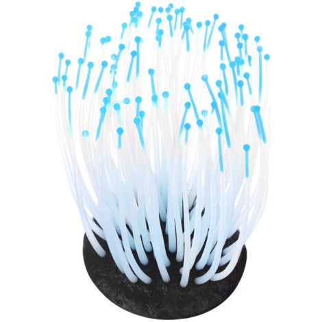 QORVA-Plante de corail artificielle décorative pour aquarium, veilleuse bleue (1/5)