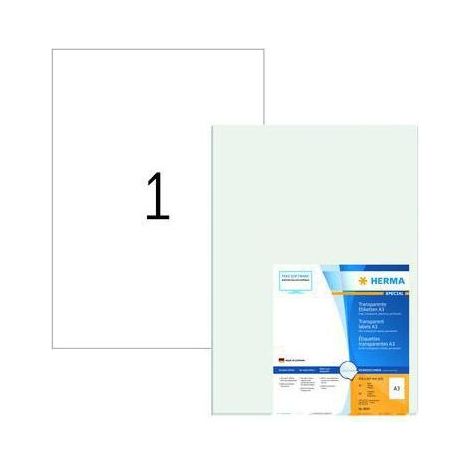 Folienetikett SPECIAL 297 x 420 mm (B x H) transparent 50 Etik./Pack. (1/4)