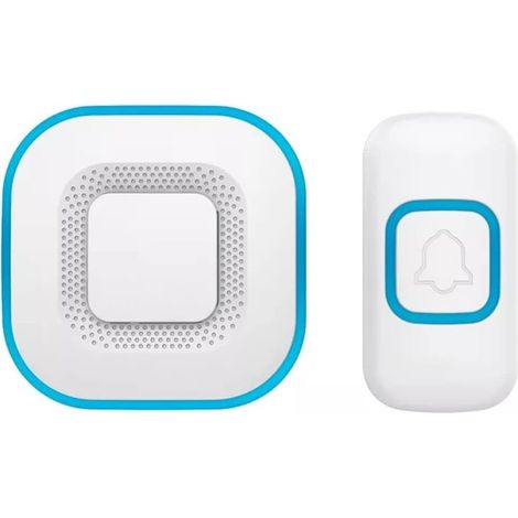 Sonnette 300M Gamme Smart LED Door Bell 38 Carillons 4 Volume,Blanc-1 bouton 1 sonnette (1/5)