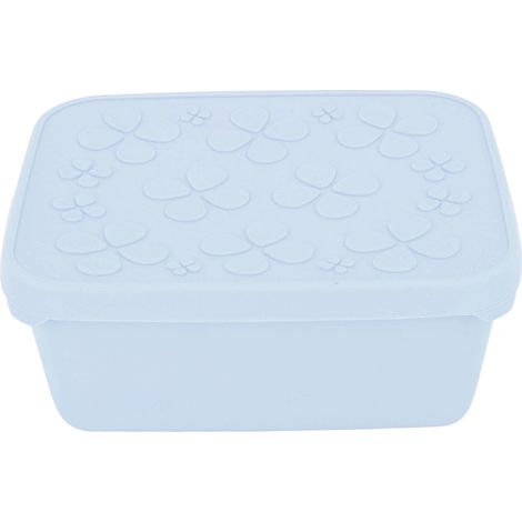 Boîte déjeuner en acier inoxydable 304 pour enfants et adultes 550ml, boîte repas métallique avec couvercle silicone étanche pour snacks fruits légumes, bleu brume (1/5)