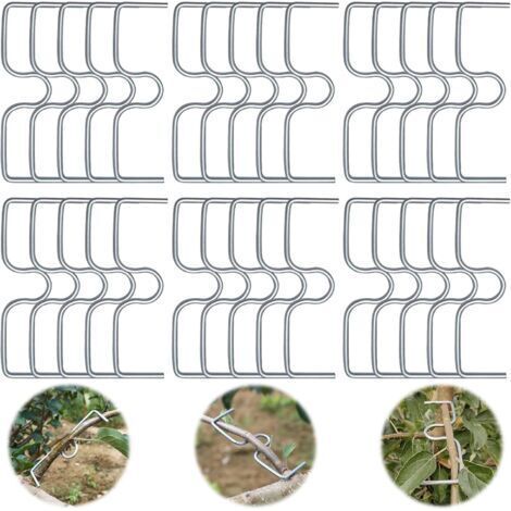 Lot de 30 écarteurs de branches d'arbre fruitier, support pour branches de fruits, pinces à branches en métal pour branches de jardin, pour écarter et étirer les branches d'arbres fruitiers (1/5)