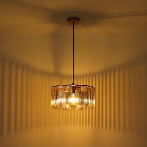 Suspension LED barres acryliques lampe de salle à manger or suspension lampe de salon, métal, 1x 7W 806Lm blanc chaud, DxH 35x135 cm (1/5)