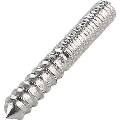 M8 Coat Hanger Screws, Length 50mm, Self Tapping Double Head Screws, 8mm Wooden Joint Furniture Legs, 8pcs (M8 x 50mm)