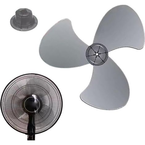 Hélice de ventilador de 40 cm, aspas de repuesto universales de 3 aspas con tapa de tuerca, accesorio para ventiladores de pedestal, mesa o pared, dormitorio, oficina. (1/5)