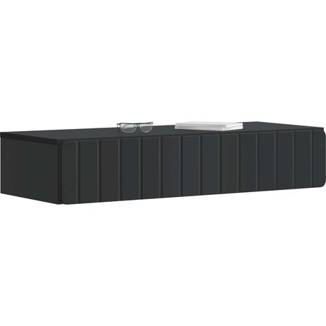 Maison Exclusive - Tavolino da Parete Laterale Nero 87,5 x 34,5 x 17 cm