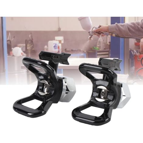 Kit de buses pour pulvérisateur de peinture sans air comprenant 6 buses noires (211, 315, 417, 517, 523, 621) + 2 porte-buses + 6 filtres. (1/5)