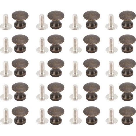 Poignées simples 12x11mm alliage de zinc, tête ronde, bronze vert (Lot de 20)