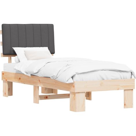 Maison Exclusive - Estructura de Cama con Cabecera Tapizada Gris