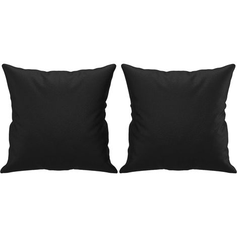 Maison Exclusive - Cojines decorativos 2 uds cuero sintético negr
