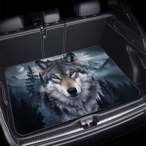 Tapis pour coffre de voiture, tapis de protection contre la poussière, résistant à l'usure et à la saleté, facile à entretenir - 75 x 100cm [Velours cristal, fond en plastique]