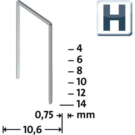 Agrafes Typ H a 1000 StckNr.37/10 St Novus (1/4)